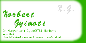 norbert gyimoti business card